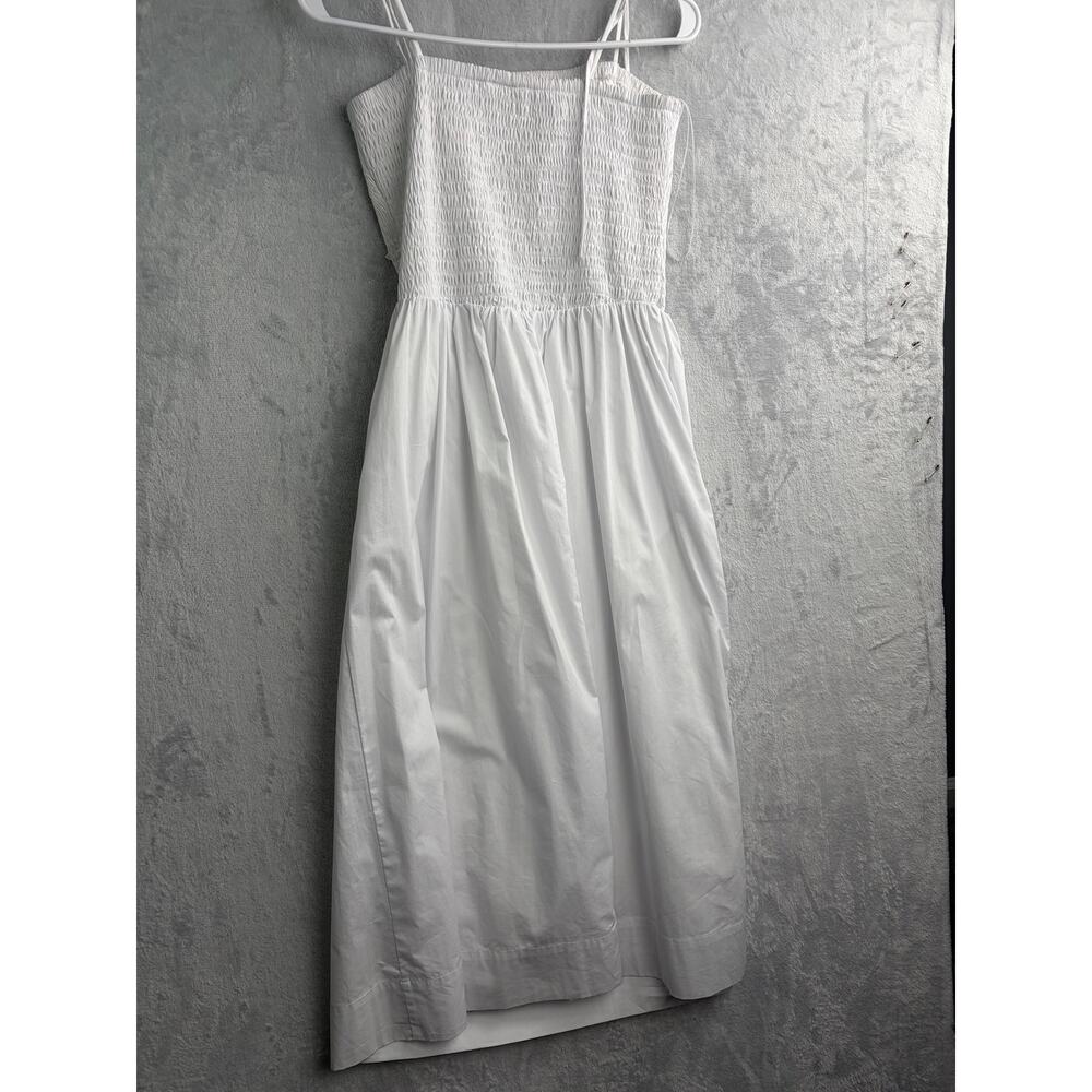 ASTR The Label Harper Smocked Tie Strap Midi Dress - White - Size M - Picture 5 of 10